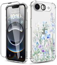 Capa de telefone YOYORI para iPhone 16e com protetor de tela e lente