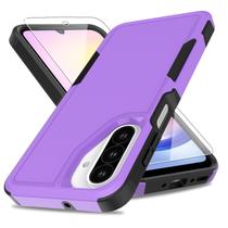 Capa de telefone yuanming Galaxy A26 5G de camada dupla roxa à prova de choque Capa de telefone yuanming Galaxy A26 5G de camada dupla roxa à prova de choque