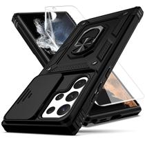 Capa de telefone YZOK Galaxy S22 Ultra à prova de choque com suporte em anel