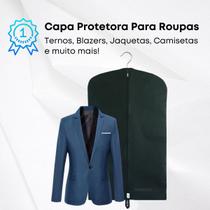 Capa De Terno Impermeavel C Zíper Proteçao Antimofo P Roupas