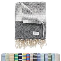 Capa de toalha de praia Comforts Diamond Dobby Charcoal 94x170cm Capa de toalha de praia Comforts Diamond Dobby Charcoal 94x170cm