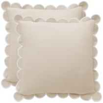 Capa de travesseiro BEBE BASK Scalloped 100% algodão 45x45cm - conjunto de 2