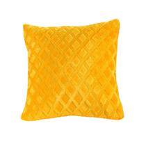 Capa de travesseiro de pelúcia xadrez de diamante em relevo Capa de almofada curta de pelúcia