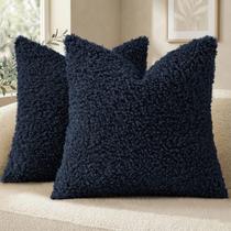 Capa de travesseiro DecoruHome Shearling Faux Fur 45x45cm azul marinho Capa de travesseiro DecoruHome Shearling Faux Fur 45x45cm azul marinho
