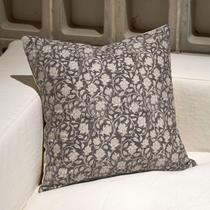Capa de travesseiro DOMVITUS com estampa floral 45x45cm de algodão orgânico