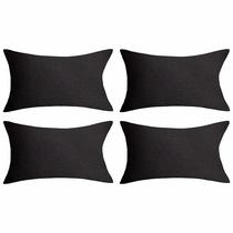 Capa de travesseiro Home Brilliant Spring Black Outdoor 30x50cm x4