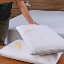 Capa de Travesseiro Impermeável 4 Peças Percal 180 Fios 70x50cm com Zíper Capa de Travesseiro Impermeável 4 Peças Percal 180 Fios 70x50cm com Zíper