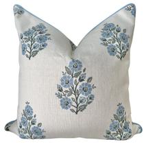 Capa de travesseiro Jillien Harbor The Camille Floral Soft Blue