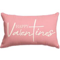 Capa de travesseiro JXZYGMD Dia dos Namorados 30x50cm, linho, rosa, coração