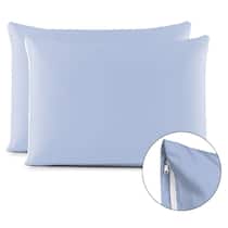 Capa De Travesseiro Kit 2 Fronhas 100 Algodão Com Zíper Capa De Travesseiro Kit 2 Fronhas 100 Algodão Com Zíper