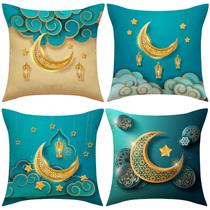 Capa de travesseiro Lua Crescente e Estrela do Oriente Médio 45x45cm