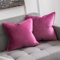 Capa de travesseiro MIULEE Decorative Velvet Hot Pink 45x45cm, pacote com 2 Capa de travesseiro MIULEE Decorative Velvet Hot Pink 45x45cm, pacote com 2