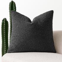 Capa de travesseiro MIULEE Textured Boucle preta 60x60cm, pacote com 1