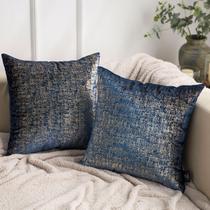 Capa de travesseiro Phantoscope Sparkling Velvet Geometric 45x45cm