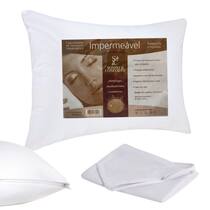 Capa de Travesseiro Protetora Impermeável Fronha Com Zíper 50x70cm Capa de Travesseiro Protetora Impermeável Fronha Com Zíper 50x70cm