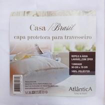Capa De Travesseiro Repelente Protetor Impermeável Não Faz Barulho Com Zíper Antialérgico Antiácaro Não Forma Bolinha 50 Cm X 70 Cm 100 Poliéster