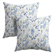 Capa de travesseiro Sweetshow Spring Blue Leaf 45x45cm Conjunto de 2