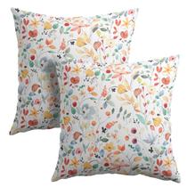 Capa de travesseiro Sweetshow Spring Summer Floral 45x45cm Conjunto de 2 Capa de travesseiro Sweetshow Spring Summer Floral 45x45cm Conjunto de 2