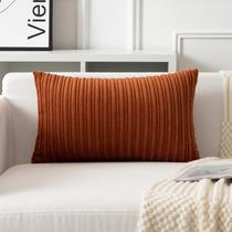 Capa de travesseiro UGASA Fall Velvet 30x50cm Laranja Queimada 1 peça Capa de travesseiro UGASA Fall Velvet 30x50cm Laranja Queimada 1 peça