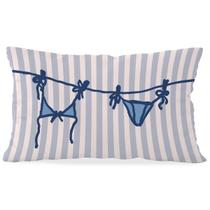 Capa de travesseiro Wheatwin Beachy Blue Coastal 30x50cm Flanelette