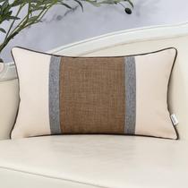 Capa de travesseiro Yangest Patchwork Luxury Cotton Linen 30x50cm