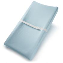Capa de trocador ajustada Comfy Cubs Muslin Soft Blue