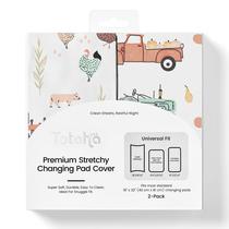 Capa de trocador Totaha Premium Stretchy 16 x 32, pacote com 2