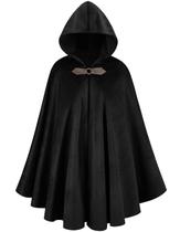 Capa de veludo com capuz renascentista Cape GRAJTCIN para homens 39cm Capa de veludo com capuz renascentista Cape GRAJTCIN para homens 39cm