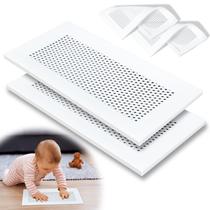 Capa de ventilação de silicone Orzbow Baby Proof 13x30 cm branca, pacote com 2