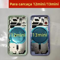 Capa De Vidro Para Bateria Do iPhone 12 Mini 13 Mini, Estrutura Central, Bandeja SIM, Peças De Tecla
