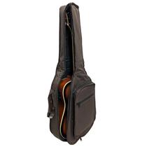 Capa De Violão Classico Acolchoada Marrom Bolso Cargo