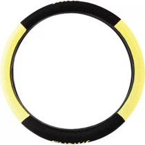 Capa de Volante 38cm Preto/Amarelo Bordado - Funks