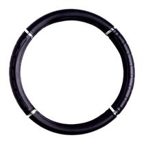 Capa de volante automotivo - cromo com relevo - preto