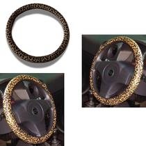 Capa de Volante de carro com massageador Universal oncinha veículos gol Fox uno mobi Fiesta