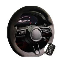 Capa De Volante De Carro DIY Em Camurça Para Porsche Taycan Boxster Panamera Macan Cayenne 718 911