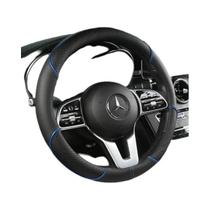 Capa De Volante De Carro Em Couro Antiderrapante 3D Com Linha De Costura Decorativa E Elástica Capa De Volante De Carro Em Couro Antiderrapante 3D Com Linha De Costura Decorativa E Elástica