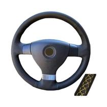 Capa De Volante De Carro Em Couro Antiderrapante Personalizada Para VW Golf Jetta Passat Tiguan Capa De Volante De Carro Em Couro Antiderrapante Personalizada Para VW Golf Jetta Passat Tiguan
