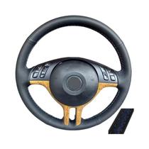 Capa De Volante De Carro Em Couro Artificial Costurada À Mão Na Cor Preta Para BMW E46 325i X5 E53