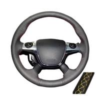 Capa De Volante De Carro Em Couro Microfibra Perfurado Para Ford KUGA Escape Focus 2013-2016 Capa De Volante De Carro Em Couro Microfibra Perfurado Para Ford KUGA Escape Focus 2013-2016
