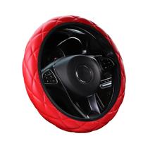 Capa De Volante De Carro Em Couro PU Macio 14.5-15 Polegadas Bordada 3D Ajuste Universal