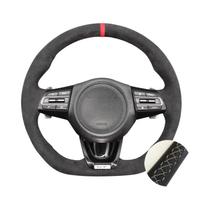 Capa De Volante De Carro Em Couro Suede Antiderrapante Kia Stinger 2017-2020 Costurada À Mão Capa De Volante De Carro Em Couro Suede Antiderrapante Kia Stinger 2017-2020 Costurada À Mão
