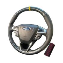 Capa De Volante De Carro Em Couro Suede Costurada À Mão Para Ford Fusion Mondeo 2013-2016 DIY Capa De Volante De Carro Em Couro Suede Costurada À Mão Para Ford Fusion Mondeo 2013-2016 DIY