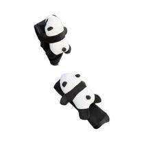 Capa De Volante De Carro Em Pelúcia De Panda Fofo, Capa De Cinto De Segurança De Inverno, Imitando