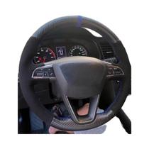 Capa De Volante De Carro Em Suede Para Seat Leon Ibiza Tarraco Arona Ateca Alhambra 2013-2020 Capa De Volante De Carro Em Suede Para Seat Leon Ibiza Tarraco Arona Ateca Alhambra 2013-2020