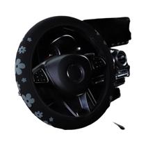 Capa De Volante De Carro Em Tecido Floral Para Mulheres 37-38cm Material De Mergulho Sem Borda