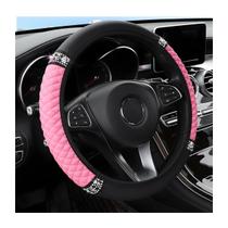 Capa de volante de carro Osilly Bling 38 cm com strass rosa Capa de volante de carro Osilly Bling 38 cm com strass rosa