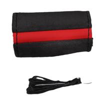 Capa De Volante De Carro Universal Em Couro Suede Macio, Costura Manual DIY, Capa De Volante