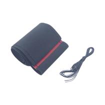 Capa De Volante De Couro DIY Universal Em Fibra Macia Com Agulhas E Linha Acessórios Para Interior