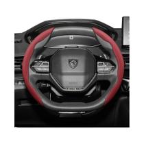 Capa De Volante De Couro Para Peugeot, Respirável, Antiderrapante, Durável, Design Segmentado De