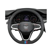 Capa De Volante De Couro Para Volkswagen Jetta T-roc Golf Touareg Taigo Tavendor Talagon Virtus Capa De Volante De Couro Para Volkswagen Jetta T-roc Golf Touareg Taigo Tavendor Talagon Virtus